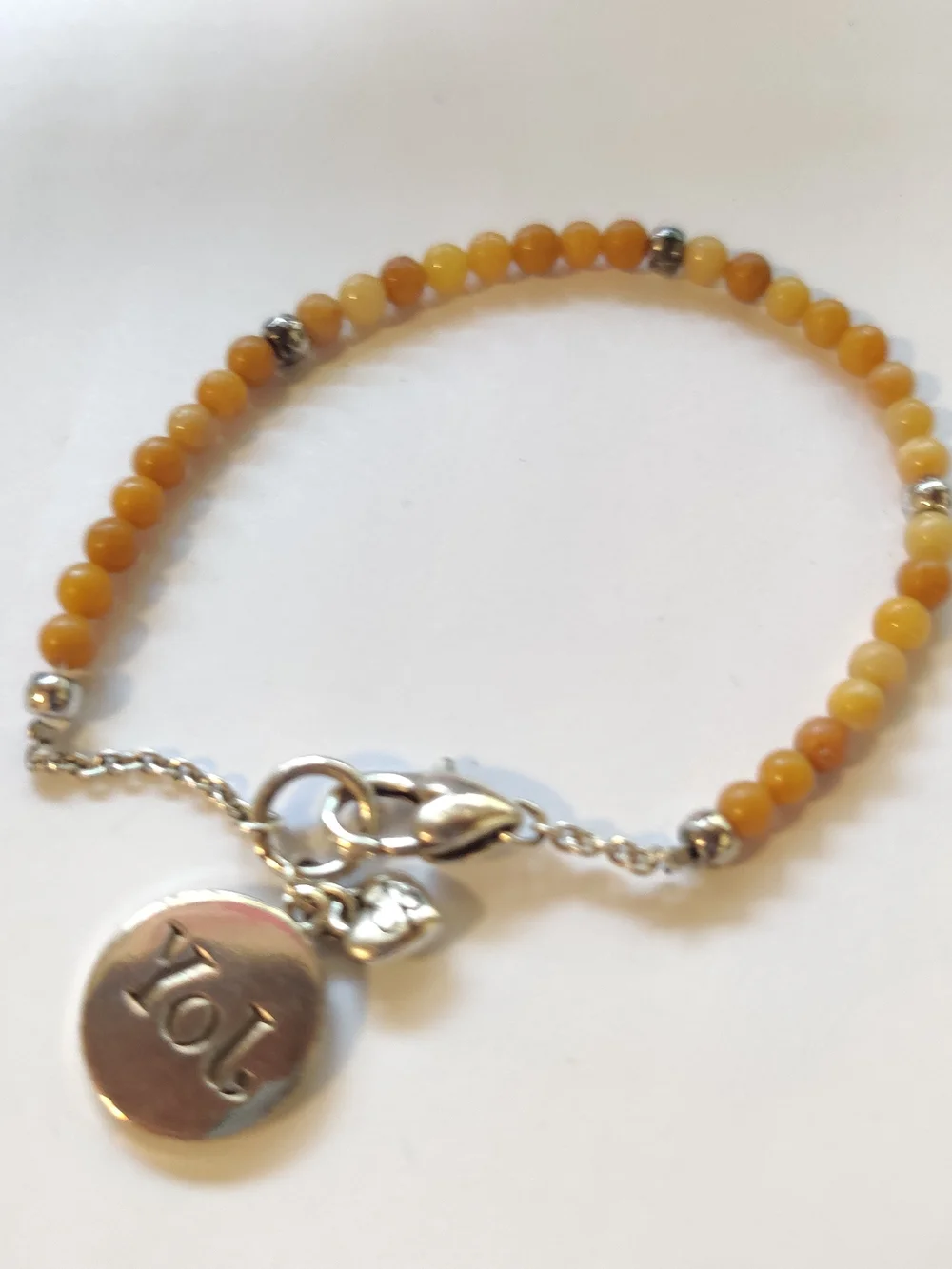Brighton JOY Charm Beaded Bracelet - Yellow Beads